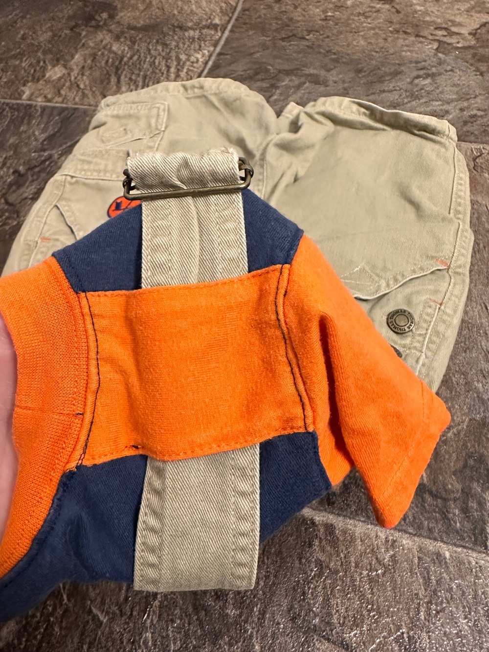 Vintage Y2K Thomas & Friends Toddler Overalls Set Orange Blue Khaki Size 2T - Picture 6 of 12